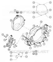 CARTER EMBRAYAGE pour KTM 250 EXC de 2003