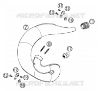 ECHAPPEMENT pour KTM 250 EXC de 2003