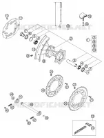 ROUE ARRIERE pour KTM 250 EXC de 2003
