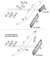 SILENCIEUX D'ECHAPPEMENT pour KTM 250 EXC de 2003