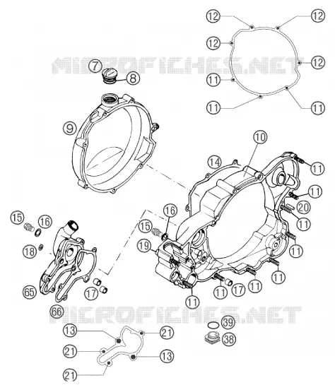 CARTER EMBRAYAGE KTM MOTO 250 2003 EXC  250 EXC