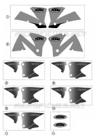 AUTOCOLLANTS pour KTM 250 EXC de 2002