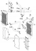CIRCUIT DE REFROIDISSEMENT pour KTM 250 EXC de 2002
