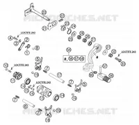 MECANISME DE SELECTION DE VITESSES pour KTM 250 EXC de 2002