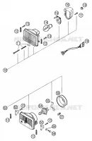 PHARE / FEU ARRIERE pour KTM 250 EXC de 2002