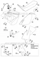 RESERVOIR / SELLE pour KTM 250 EXC de 2002