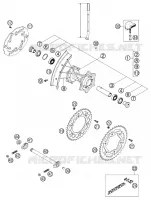 ROUE ARRIERE pour KTM 250 EXC de 2002