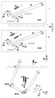 BEQUILLE LATERALE / CENTRALE pour KTM 250 EXC de 1998