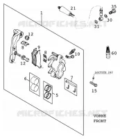 ETRIER DE FREIN AVANT pour KTM 250 EXC de 1998