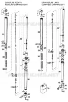 FOURCHE (PIECES) pour KTM 250 EXC de 1998