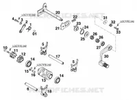 MECANISME DE SELECTION DE VITESSES pour KTM 250 EXC de 1998