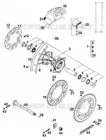 ROUE ARRIERE pour KTM 250 EXC de 1998