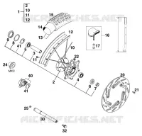 ROUE AVANT pour KTM 250 EXC de 1998