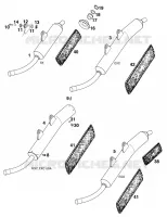 SILENCIEUX D'ECHAPPEMENT pour KTM 250 EXC de 1998