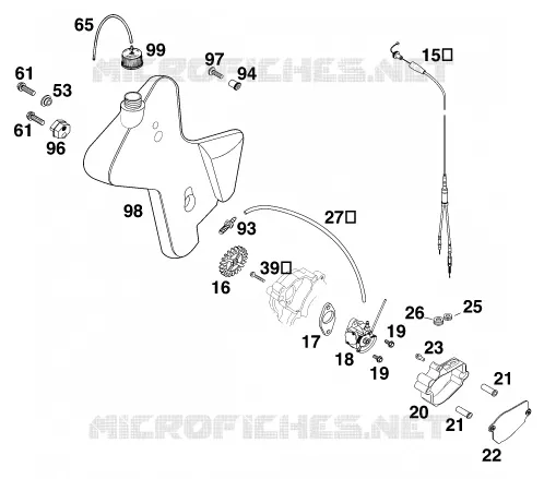 POMPE A HUILE KTM MOTO 200 2000 EXC  200 EXC GS 8KW