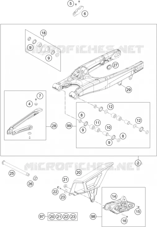 BRAS OSCILLANT  KTM MOTO 200 2014 EXC  200 EXC