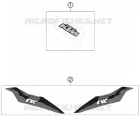 AUTOCOLLANTS pour KTM 200 EXC de 2013
