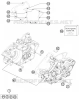 CARTER MOTEUR pour KTM 200 EXC de 2013