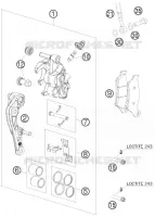ETRIER DE FREIN AVANT pour KTM 200 EXC de 2013