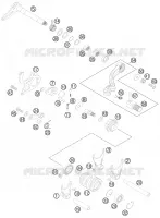 MECANISME DE SELECTION DE VITESSES pour KTM 200 EXC de 2013
