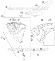 RESERVOIR / SELLE pour KTM 200 EXC de 2013