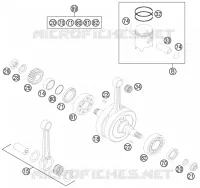 VILEBREQUIN / PISTON pour KTM 200 EXC de 2013