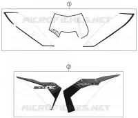 AUTOCOLLANTS pour KTM 200 EXC de 2011