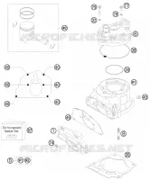 CYLINDRE / CULASSE pour KTM 200 EXC de 2011