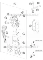ETRIER DE FREIN AVANT pour KTM 200 EXC de 2011