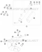 ECHAPPEMENT pour KTM 200 EXC de 2010