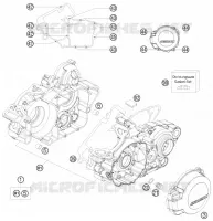 CARTER MOTEUR pour KTM 200 EXC de 2010