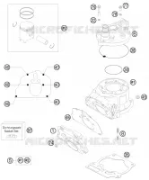 CYLINDRE / CULASSE pour KTM 200 EXC de 2010