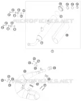 ECHAPPEMENT pour KTM 200 EXC de 2010