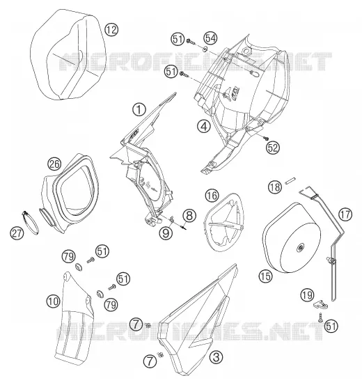 FILTRE A AIR KTM MOTO 525 2004 SX  525 SX RACING
