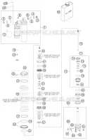 AMORTISSEUR (PIECES) pour KTM 250 SXS-F de 2007