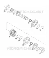 BOITE DE VITESSES   ARBRE PRIMAIRE pour KTM 250 SXS-F de 2007