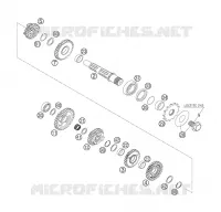 BOITE DE VITESSES   ARBRE SECONDAIRE pour KTM 250 SXS-F de 2007