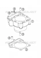 CYLINDRE pour KTM 250 SXS-F de 2007