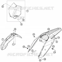 PLASTIQUES pour KTM 250 SXS-F de 2007