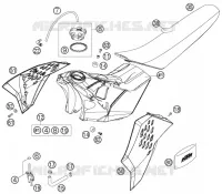 RESERVOIR / SELLE pour KTM 250 SXS-F de 2007