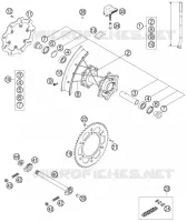 ROUE ARRIERE pour KTM 250 SXS-F de 2007