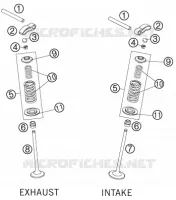 SOUPAPES pour KTM 250 SXS-F de 2007