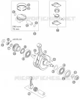 VILEBREQUIN / PISTON pour KTM 250 SXS-F de 2007