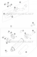 ECHAPPEMENT pour KTM 250 SX-F FACTORY REPLICA MUSQUIN EDITION de 2010