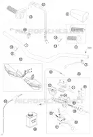GUIDON / COMMANDES pour KTM 250 SX-F FACTORY REPLICA MUSQUIN EDITION de 2010
