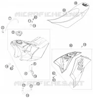 RESERVOIR / SELLE pour KTM 250 SX-F FACTORY REPLICA MUSQUIN EDITION de 2010