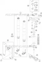 FOURCHE / T DE FOURCHE pour KTM 250 SX-F de 2017