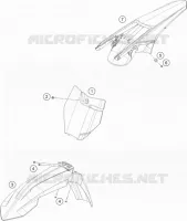 PLASTIQUES pour KTM 250 SX-F de 2017