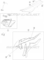 RESERVOIR / SELLE pour KTM 250 SX-F de 2017