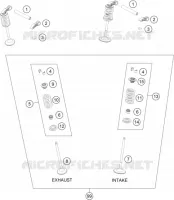 SOUPAPES pour KTM 250 SX-F de 2017